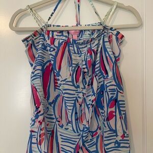 100% silk Lilly Pulitzer Strapless Blouse